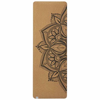 2. Gaiam Printed Cork Mandala yoga mat 5 mm 63495