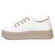 4. Leather platform sneakers, white, Filippo DP6122
