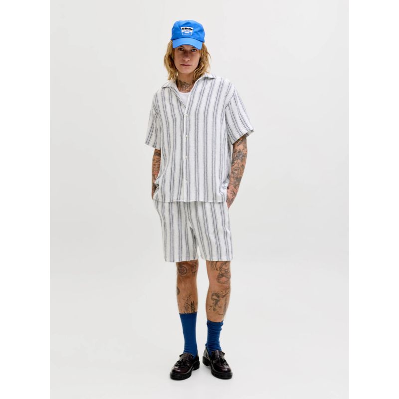 2. Jack&Jones men's shorts JPSTJAIDEN COBA STRIPE JOG SHORTS REG SN 12274413 CLOUD DANCER/STRIPES