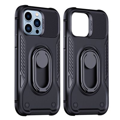7. Joyroom Dual Hinge case for iPhone 14 Pro armored case with a stand and a ring holder black