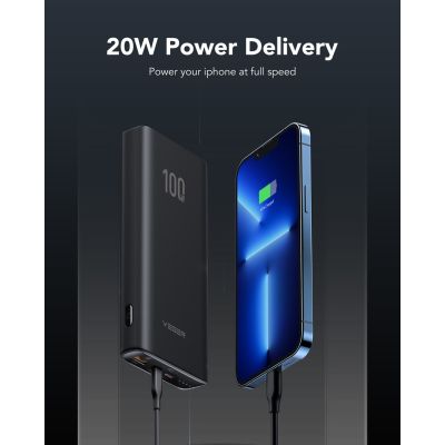 5. VEGER T100 Power Bank Lithium-Ion (Li-Ion) 20000 mAh Black