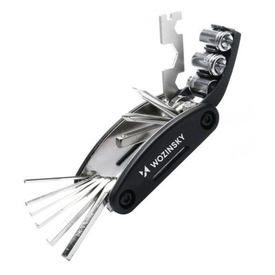 Wozinsky WWZ-01N 16-in-1 Multifunctional Bicycle Repair Tool Set - Black