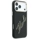 4. Karl Lagerfeld Smooth Big Resin Signature Logo Case for iPhone 18 Pro Max / 17 Pro Max - Black