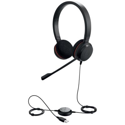 2. Jabra Evolve 20 Headset Corded Headband Office/Call Center