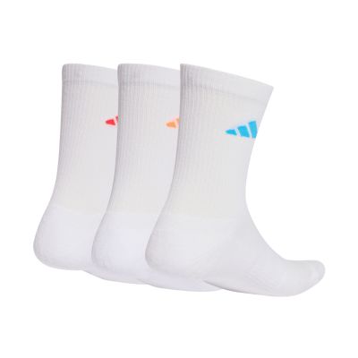 6. adidas Linear Crew Cushioned Sportswear Crew C 3P socks white KC9623