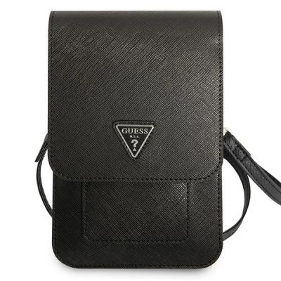 2. Guess Handbag GUWBSATMBK black / black Saffiano Triangle