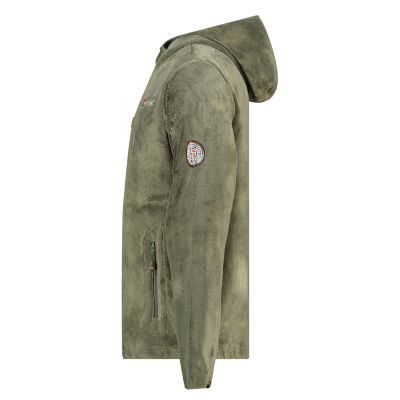 6. Geographical Norway UPLOAD HOOD OLIVE DB MEN 224 Men's Fleece Jacket (WY3387H/GN-OLIVE)