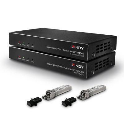 2. Lindy 38174 AV Extender AV Transmitter and Receiver Black