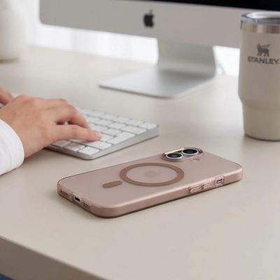 5. Tech-Protect MagZero MagSafe case for iPhone 17 - beige-brown matte