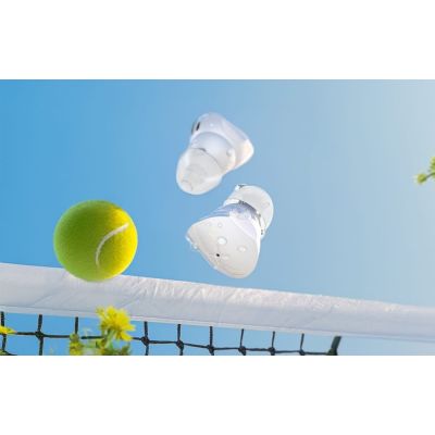 5. Vention Donut-Shaped BT 5.3 Wireless In-Ear Headphones IPX4 White