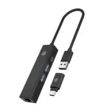 ICY BOX IB-HUB1439-LAN Wired USB 3.2 Gen 1 (3.1 Gen 1) Type-A Black