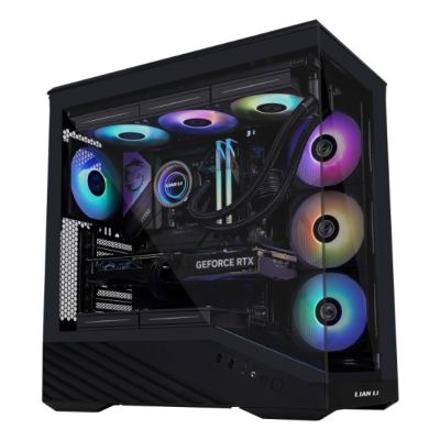 6. Lian Li Vector V100 PC Case, Midi-Tower, ATX, RGB, Tempered Glass