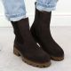 12. Women's Chocolate Brown Leather Chelsea Boots Sergio Leone TR25733-S