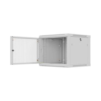 2. LANBERG WALL-HUNG RACK CABINET 19" 9U 600X600 GRAY PERFORATED DOORS (FLAT PACK)