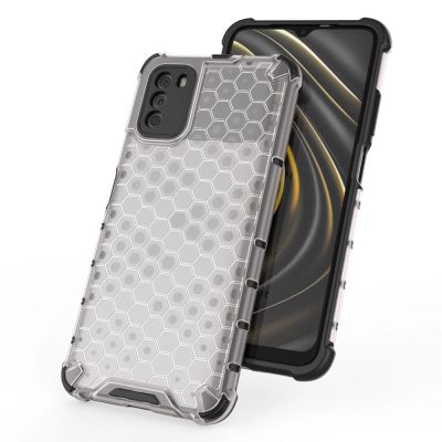 7. Honeycomb Case armor cover with TPU Bumper for Xiaomi Poco M3 transparent
