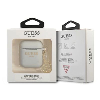 3. Guess GUA2LSC4EG AirPods cover grey/grey Silicone Charm 4G Collection
