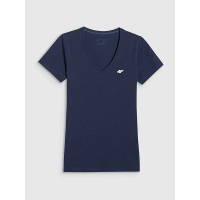 3. Women's basic V-neck T-shirt 4F 4FWMM00TTSHF3307-31S