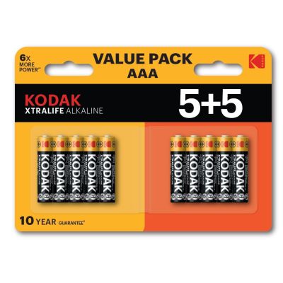 KODAK ALKALINE BATTERIES XTRALIFE AAA LR3 5+5 (10PACK)