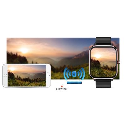 15. Giewont Pink and Black Smartwatch GW230-3