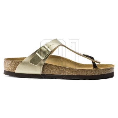 6. Birkenstock Gizeh Birko-Flor Gold women's flip-flops narrow (1016109)