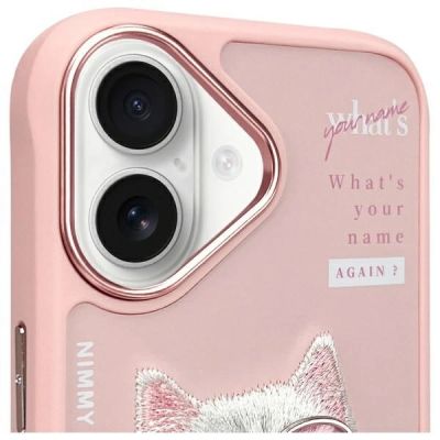 3. Nimmy Cool&Cute 2.0 Cat Case for iPhone 16 - Pink