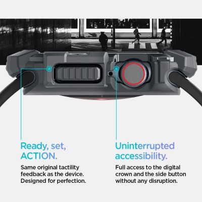 13. Spigen Rugged Armor Case for Apple Watch 10 46mm - Gray