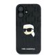 3. Karl Lagerfeld Monogram Karl Head Pin iPhone 16 Case - Black