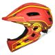3. Wozinsky Kids' Full Face Bike Helmet with USB Rear Light S - Red and Yellow