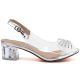 2. Silver Transparent Sandals with Decorative Heel D&A MR62-9106