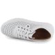 3. Women's leather openwork shoes, white, Vinceza 79629