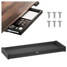 Ergo Office flat under-desk drawer, width 758mm, max load 10kg, black, ER-302 B