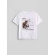 6. Boy's regular printed T-shirt 4F 4FJKAW26TTSHM4452-10S