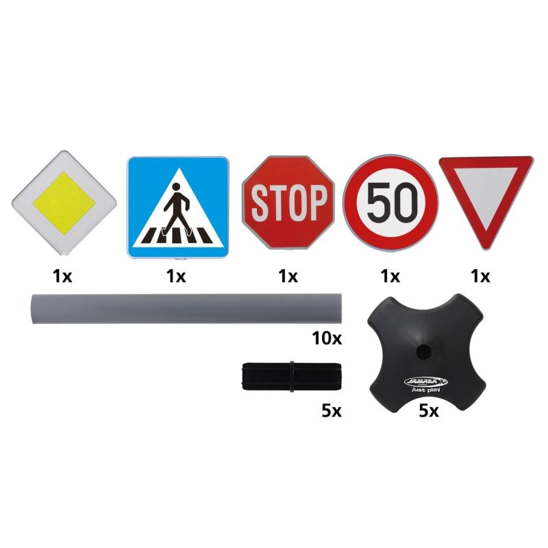 9. Jamara 460257 Rocking Toy Accessory Road Sign Set