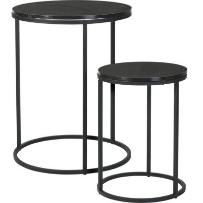 6. 2-IN-1 COFFEE TABLE SET, WOODEN TABLETOP 30/40CM