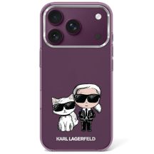 Karl Lagerfeld IML Karl&Choupette Bodies Sketch Print MagSafe case for iPhone 17 Pro / 18 Pro - burgundy