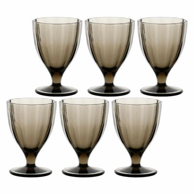 Set of 6 Amami glasses - Gray, 300 ml