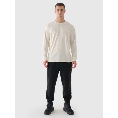 5. Men's oversize longsleeve with print 4F 4FRAW24TLONM507-83S