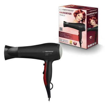 2. Esperanza Pamela EBH004K hair dryer (2200W; black)