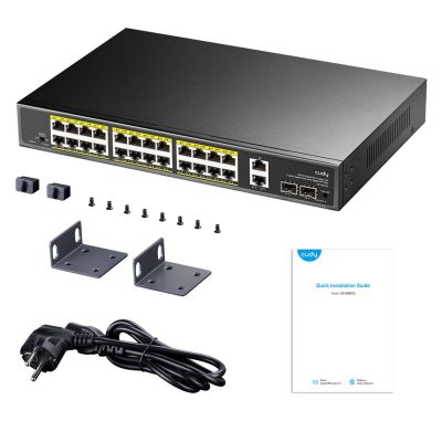 4. Cudy GS1026PS2 Switch Unmanaged Gigabit Ethernet (10/100/1000) PoE Support Black