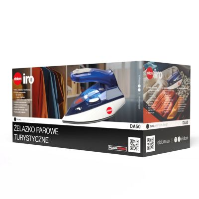 14. ELDOM DA50 900W BLUE TRAVEL IRON, DRY IRONING, WITH STEAM 15G/MIN, STEAM BOOST 70G/MIN