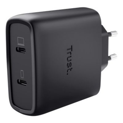 TRUST charger black MAXO GaN 65W 2x USB-C