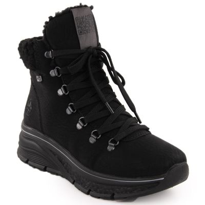33. Waterproof insulated women's hiking boots in black Rieker 48034-00