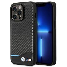 BMW Leather Carbon Case for iPhone 14 Pro Max - Black