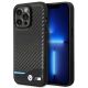 BMW Leather Carbon Case for iPhone 14 Pro Max - Black