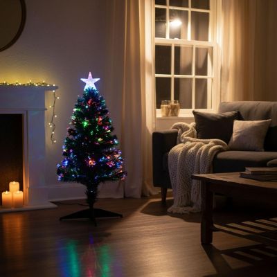 7. DECORATIVE FIBER OPTIC CHRISTMAS TREE MULTICOLOR 90CM