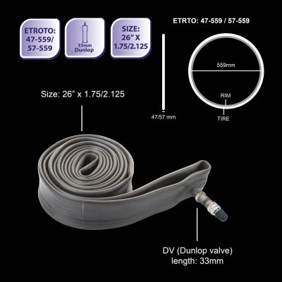 6. BICYCLE INNER TUBE 26x1.75/2.125 BICYCLE GEAR