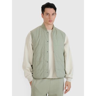 Men's sleeveless vest with stand-up collar 4F 4FWSS25TVJAM210-44S