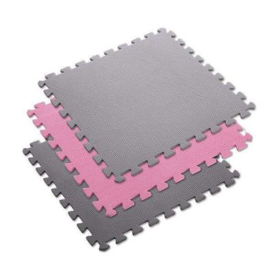 5. Multipack One Fitness MP10 puzzle mat pink and gray 9 pieces 10 mm