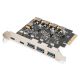 Digitus PCIe Card 2 x USB-C and 3 x USB A