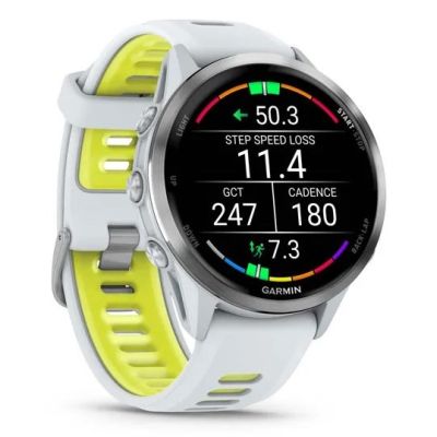 11. Garmin Forerunner 970 Whitestone/Amp Yellow Sports Watch